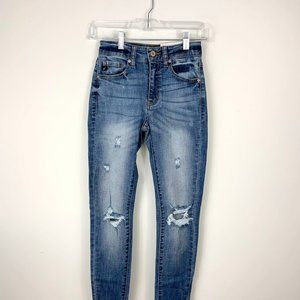 Can Can Light to Mid Wash Distressed Jeans